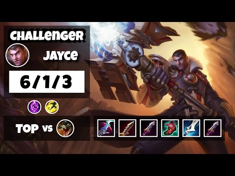 Jayce vs Renekton 11.10 Top Lane S11 Challenger Gameplay (6/1/3) - KOREAN