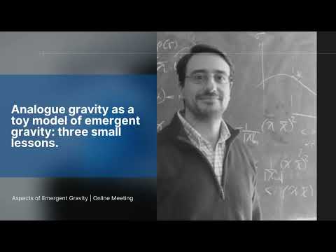 Seminar | Analogue gravity as a toy model of emergent gravity | Prof Stefano Liberati
