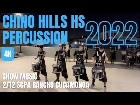 Chino Hills HS Percussion 2022 - Battery Show Music - 2/12 SCPA Rancho Cucamonga