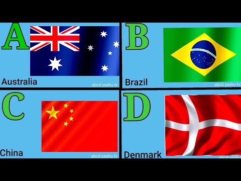 Abc Countries For Children - Learn Alphabet With Countries Name And Flags For Toddlers & Kids