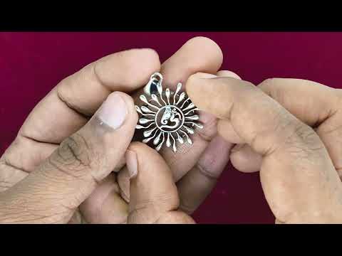 Om Ganesh Pendant Locket in Sterling Silver video