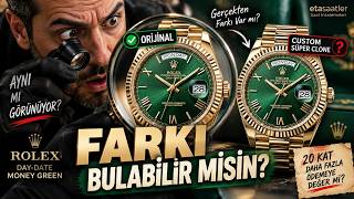 Orjinal Rolex Daydate Money Green vs Custom Super Clone: Hangisi Daha İyi?