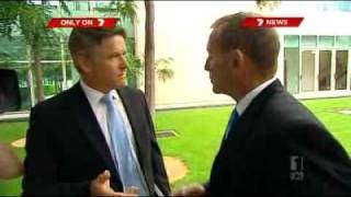 Early in 2011, video emerged of then opposition leader Tony Abbott saying "shit happens" over the death of an Australian soldier in Afghanistan. When Seven reporter Mark Riley confronted Abbott over the comment, he had... nothing.