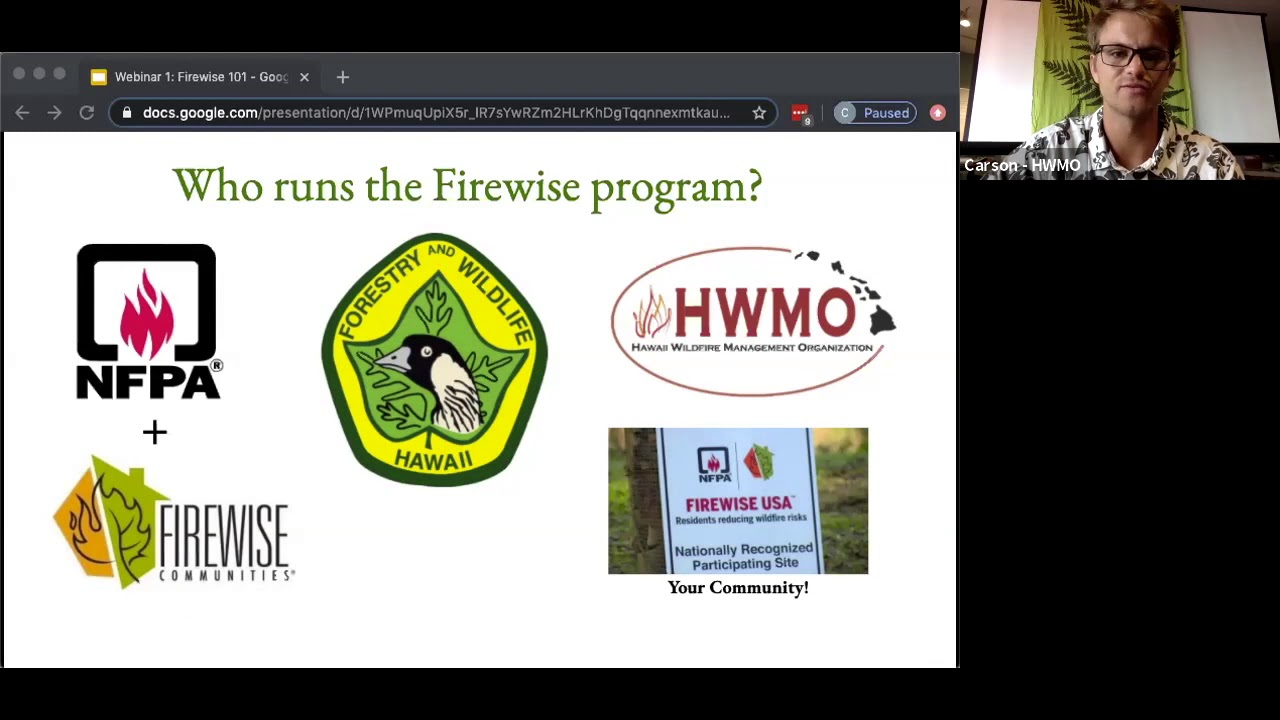 Firewise 101 Virtual Workshop #1