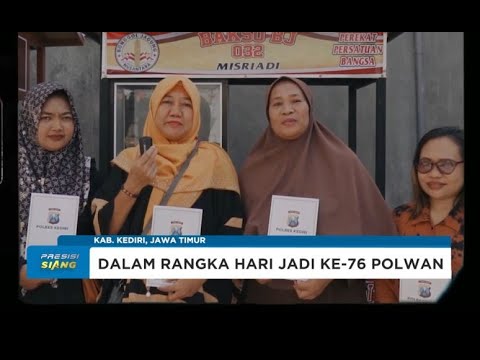 HARI JADI POLWAN KE 76, POLRES KEDIRI BERI BANTUAN GEROBAK PKL