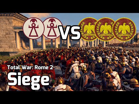 Total War: Rome 2 Online Battle #17 (2v3 Siege) - Siege of Carthage