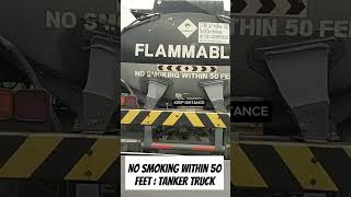 TANKER TRUCK NO SMOKING WITHIN 50 FEET #tankertruck #tanker  #shorts #flammable #oil #truck #heavy