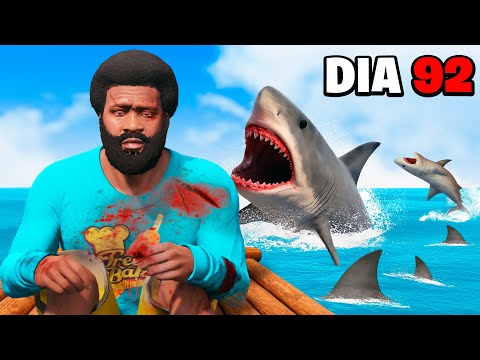SOBREVIVENDO 100 DIAS NO MAR DO GTA 5!!!