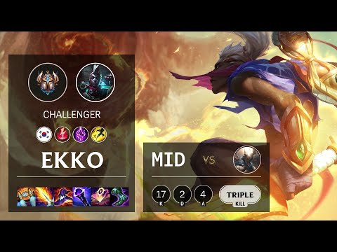 Ekko Mid vs Pantheon - KR Challenger Patch 11.15