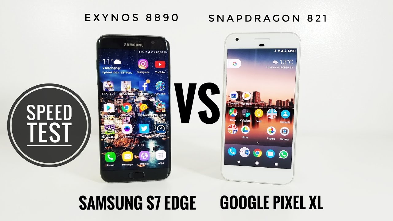 Google Pixel XL VS Samsung Galaxy S7 Edge (Exynos 8890) - Speed Test