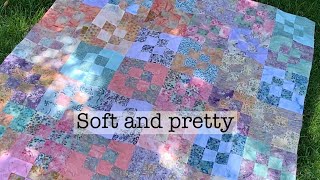 Make a simple quilt block | batik fabric | jelly roll friendly | simple sewing