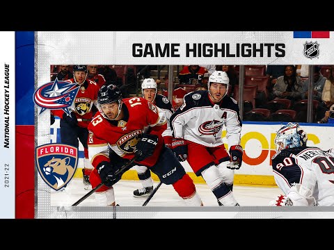 Blue Jackets @ Panthers 1/15/22 | NHL Highlights