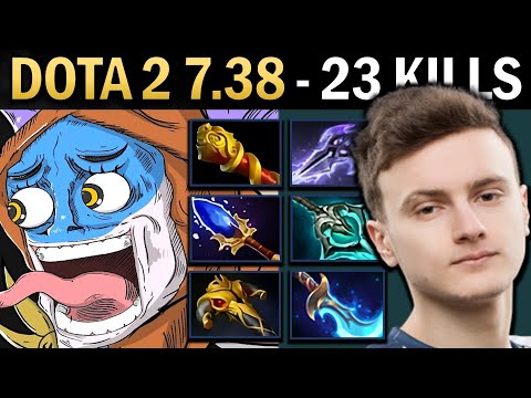 Slark Gameplay Miracle with 23 Kills and Mage - Dota 7.38