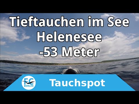 Tieftauchen im See - Helenesee 53 m Tauchgang (Freediving)