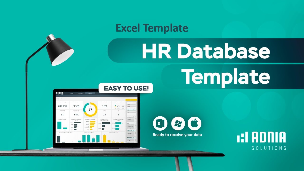 HR Database Excel Template | Manage Employee Records & HR KPIs