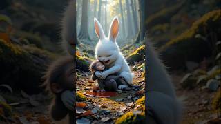 A sad and painful love story of a rabbit and a monkey.🐰 #RabbitRescue #CuteAnimals #AnimalRescue
