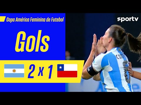 Gols e lances de Argentina x Chile