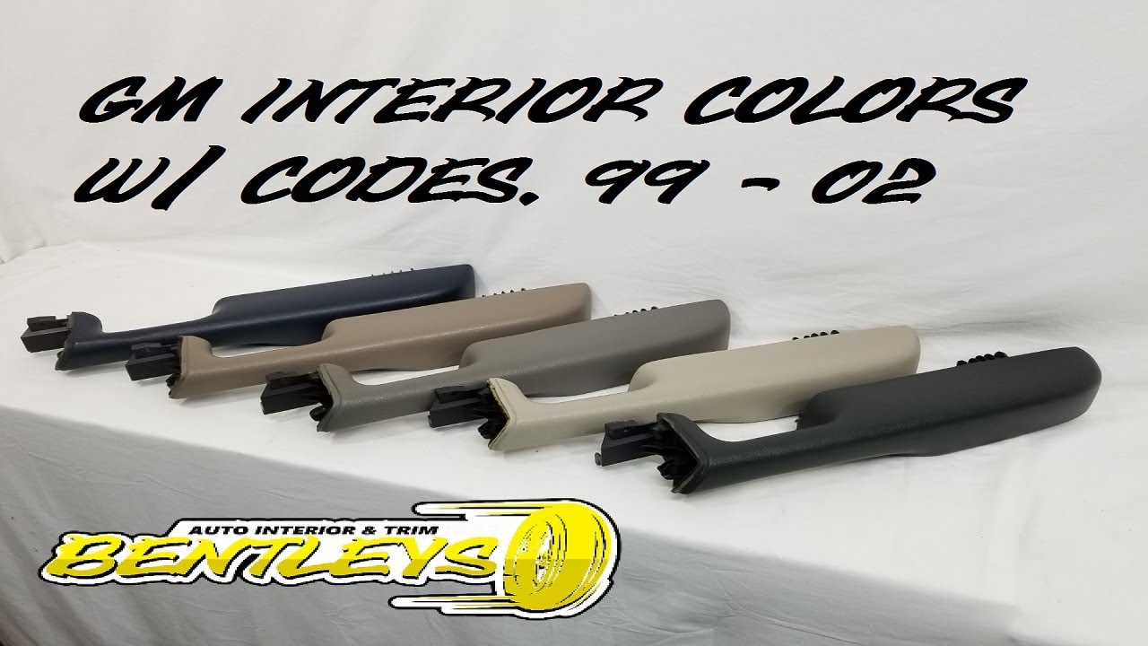 1999 - 2002 GM INTERIOR COLORS RPO TRIM CODE COMPARISON CHEVY GMC SILVERADO SIERRA TAHOE SUBURBAN