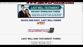 Last Will and Testament Forms Easy To Fill Out. Download Now