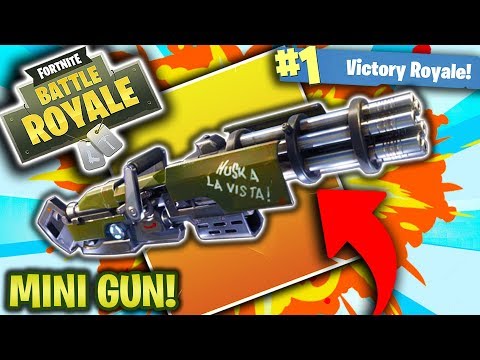 new mini gun first look fortnite battle royale v2 4 0 update fortnite mini gun gameplay - is the minigun out in fortnite