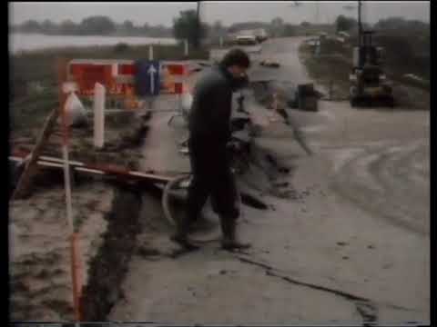 Streefkerk dijk verzakt 22 oktober 1984 (NOS Journaal)