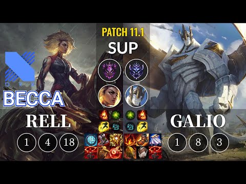 DRX Becca Rell vs Galio Sup - KR Patch 11.1