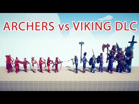 ARCHERS Team vs VIKING DLC Team - Totally Accurate Battle Simulator TABS