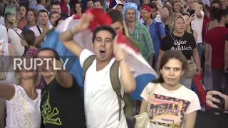 Russia: Overjoyed French, Croatians fill Moscow’s Nikolskaya street after France’s WC victory