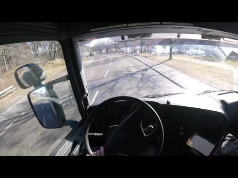 Driving a nice little Scania P series on small roads (POV) Hässelby Strand, Stockholm, Sweden.