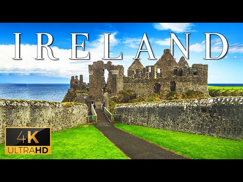FLYING OVER IRELAND (4K UHD) - Wonderful Natural Landscape With Lounge Music To Play At Luxury Place