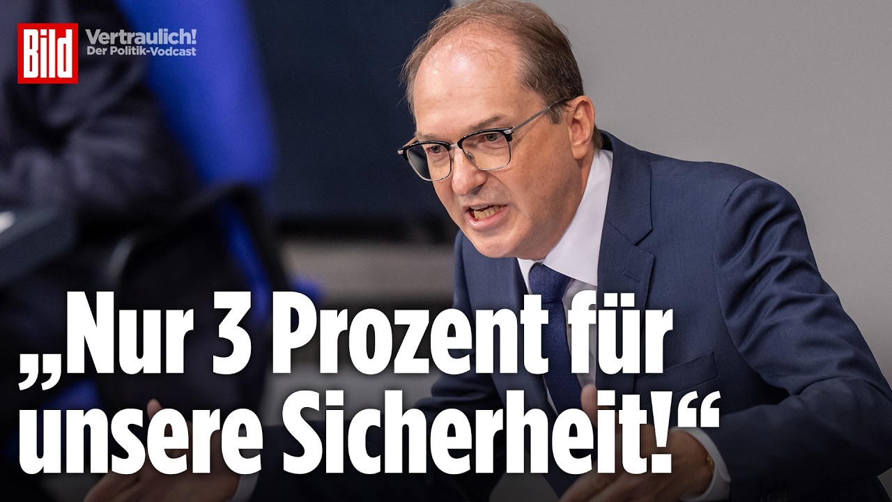 Bundestag debattiert Dobrindts Etat: Drei Prozent des Haushalts für Sicherheit | Vertraulich