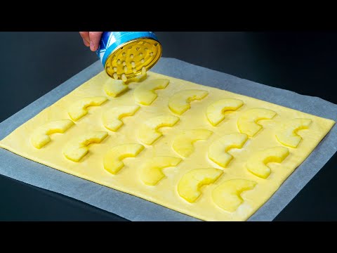 Dessert in 5 Minuten! Nur Blätterteig und 2 Äpfel