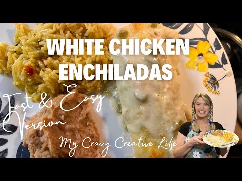 White Chicken Enchiladas. EASY version. #whitechickenenchiladas #mexicanfood #enchiladas #homemade