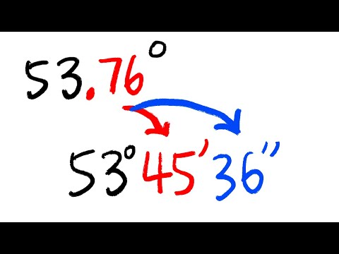 Convert decimal degrees to degrees, minutes and seconds (dms)