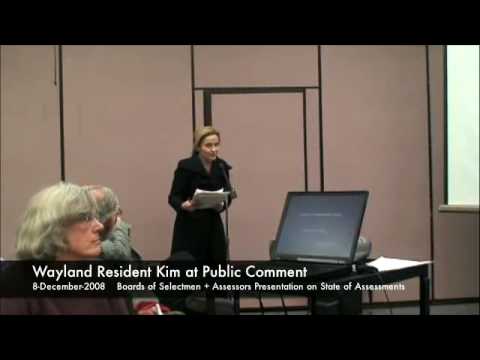 The State of Wayland Massachusetts RE Assessments 2009