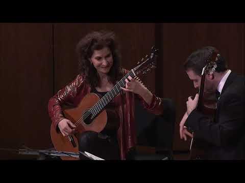 Sharon Isbin & Colin Davin play Lauro Waltz 3 Natalia for two guitars (arr. Davin)