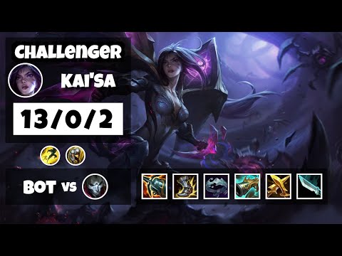 Kai'Sa Gameplay Challenger Replay S11 - 11.6 Bot Lane (13/0/2) - TURKISH