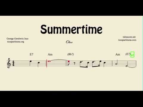Summertime Sheet Music for Oboe with Chords
