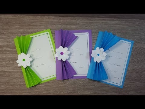 , title : 'فكرة جميلة جدا لعمل بطاقة تهنئة لكل المناسبات 💗 Paper greeting card'