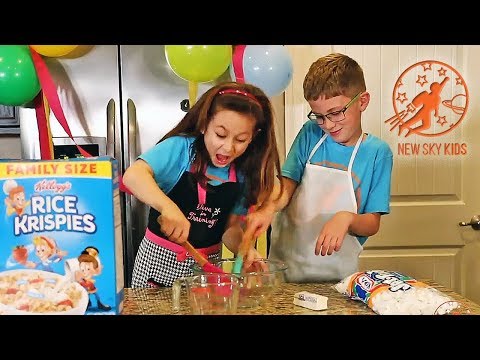 Kids Kitchen Real Recipes 1 - Kids Cooking Rice Krispie Treats Pretend Play