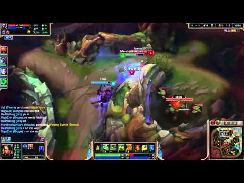 Nidalee vs Ekko First Blood  Assist: Cho'Gath