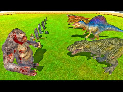 1v1 Super Tournament | Mutant Primates VS Carnivore Dinosaurs - Animal Revolt Battle Simulator