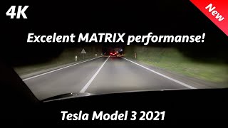 Tesla Model 3 Matrix Headlights performance test (better than 2024 Highland!)