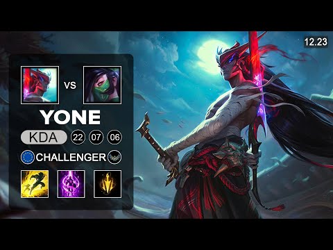 Yone vs Akali Mid - EUW Challenger - Patch 12.23 Season 12