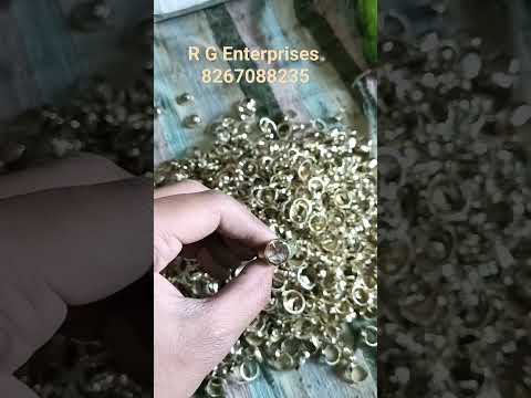 Ashtadhatu golden polished trishakti ring, 13mm