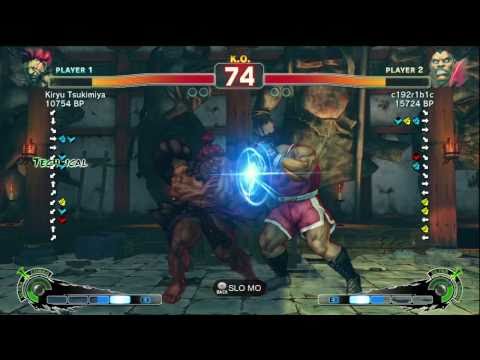 Kiryu Tsukimiya [Akuma] vs c192r1b1c [Balrog] SSF4 Japanese Online Ranked Matches - TRUE-HD
