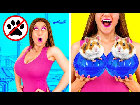 Sneak Pets Into The Plane | Funny Moments by KiKi Challenge