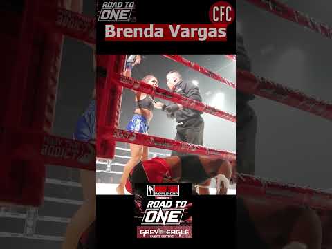 Intense Forward Kick Punch KO Pressure | Brenda Vargas #shorts #muaythai  #ko