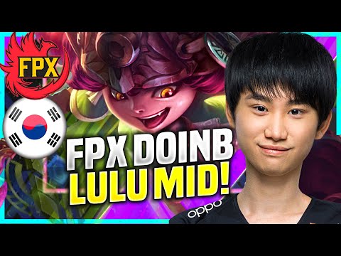 DOINB PERFECT GAME WITH LULU! - FPX Doinb Plays Lulu Mid vs Yone! | KR SoloQ Patch 10.22