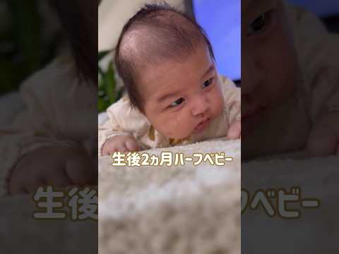 負けられない戦い#生後2ヵ月#ハーフベビー#shorts #baby #japanese #japanesemom #dailyvlog